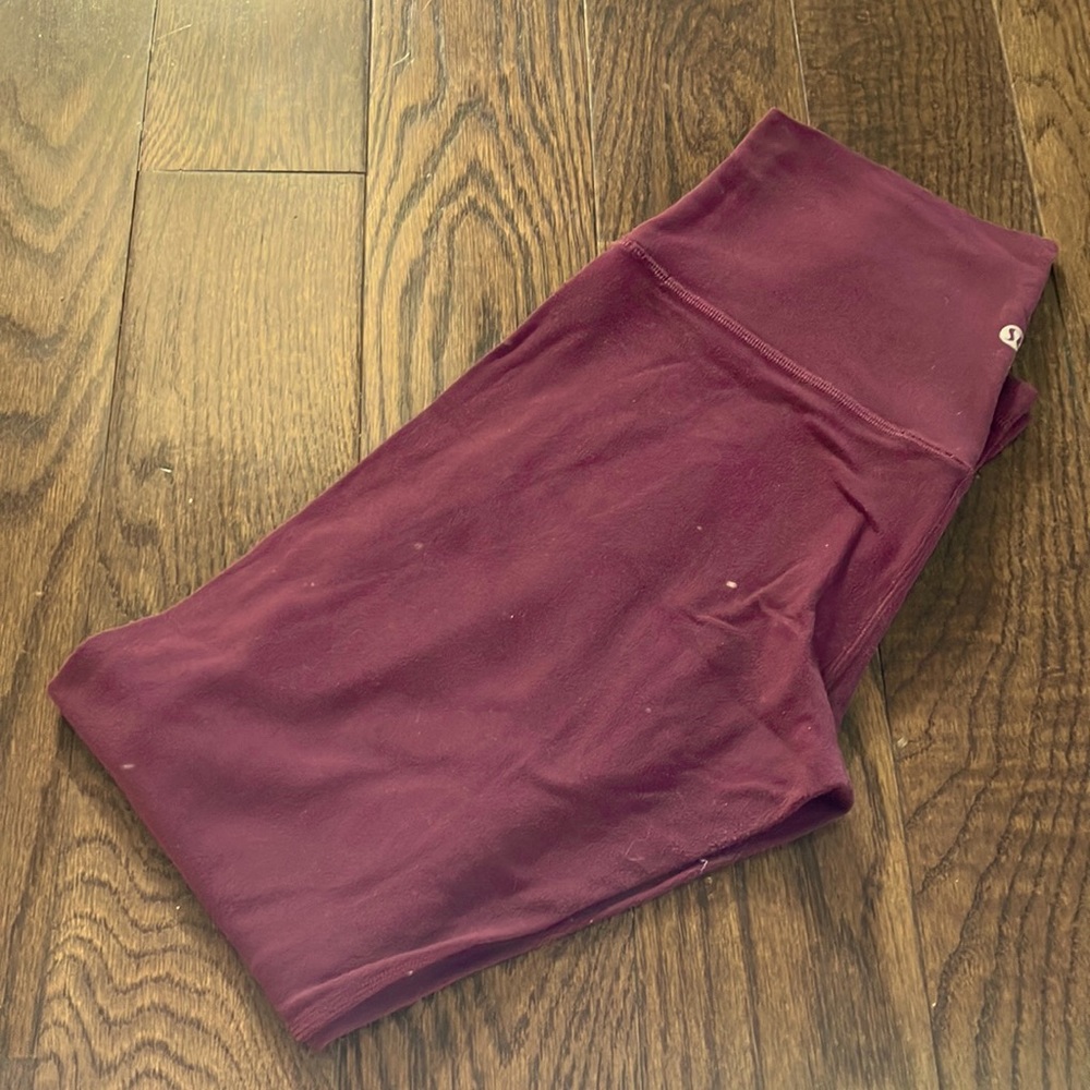 Lululemon align leggings, burgundy/marroon size 6, 23 inch inseam